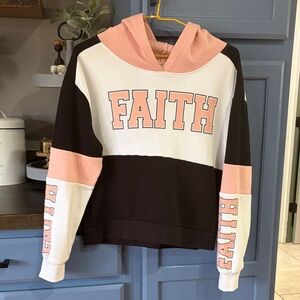 No Boundaries Pink and Black Faith Hoodie